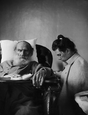 Sophia Tolstaya.
Leo Tolstoy during illness with his daughter Tatyana. Gaspra. 
1902. 
“Moscow House of Photography” Museum